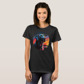 Colourful Labrador Retriever Dog Dad Mom Graffity T-Shirt (Vorne ganz)