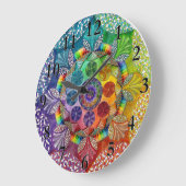 Colourful Mandala Wall Clock Große Wanduhr (Winkel)