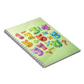 Colourful Maths Numbers Notebook for Primary Schoo Notizblock (Rechte Seite)