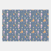 Colourful meadow on blue geschenkpapier set (Vorderseite 2)
