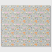 Colourful meadow on grey geschenkpapier (Flach)
