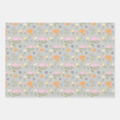 Colourful meadow on grey geschenkpapier set (Vorderseite 3)