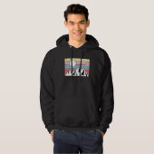 Colourful Mountain Design Minimalist Sunset Block Hoodie (Vorne ganz)