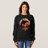 Colourful mystical orca whale watching dolphin pot sweatshirt (Vorne ganz)