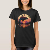 Colourful mystical orca whale watching dolphin pot T-Shirt (Vorderseite)