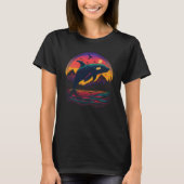 Colourful mystical orca whale watching dolphin pot T-Shirt (Vorderseite)