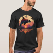 Colourful mystical orca whale watching dolphin pot T-Shirt (Vorderseite)