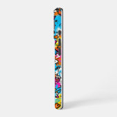 Colourful Neon Robot Pattern iPhone 16 case Hülle (Linke Seite)