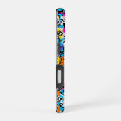 Colourful Neon Robot Pattern iPhone 16 case Hülle (Rechte Seite)