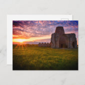 Colourful Norfolk Ruins at sunset postcard Postkarte (Vorne/Hinten)