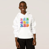 Colourful Numbers Maths Hoodie for Kids (Vorne ganz)