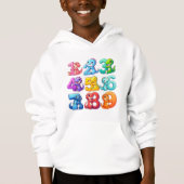 Colourful Numbers Maths Hoodie for Kids (Vorderseite)