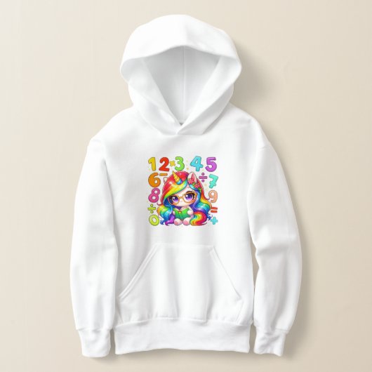 Colourful Numbers Maths Hoodie for Kids and School (Ablage )