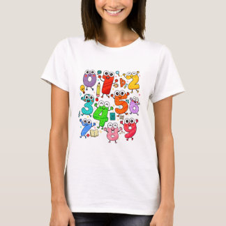 Colourful Numbers Maths T Shirt for Kids and Schoo