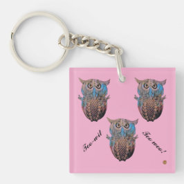Colourful Owl Keyring Keychain Schlüsselanhänger