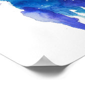 Colourful Panda Watercolor Artwork Poster (Ecke)