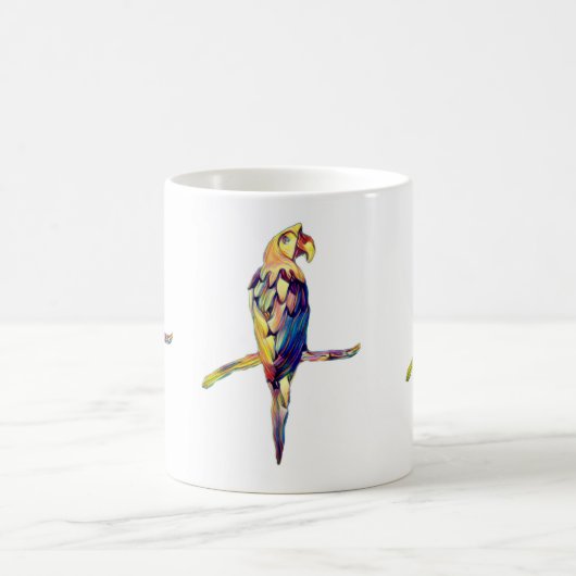 Colourful Parrot Mug Kaffeetasse (Mittel)
