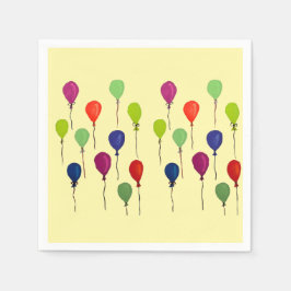 Colourful party balloons serviette