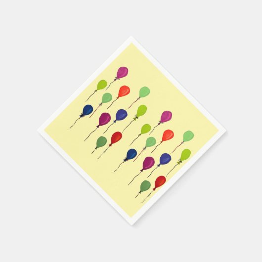 Colourful party balloons serviette (Ecke)