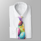 Colourful pastel Easter egg pattern festive neckti Krawatte (Gebunden)