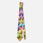 Colourful pastel Easter egg pattern festive neckti Krawatte (Vorderseite)