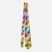 Colourful pastel Easter egg pattern festive neckti Krawatte (Rückseite)