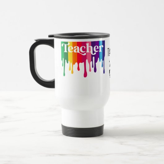 Colourful Personalised Teachers on the Go Reisebecher (Links)