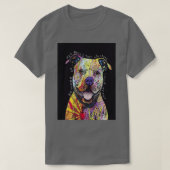 Colourful Pit Bulls pitbull lover T-Shirt (Design vorne)