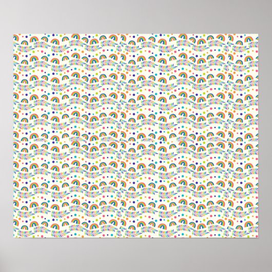 colourful poster design features a vibrant rainbow (Vorne)