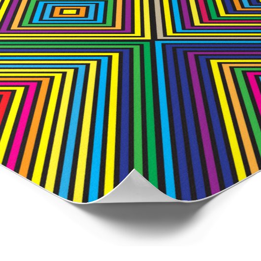 colourful poster design features a vibrant rainbow (Ecke)