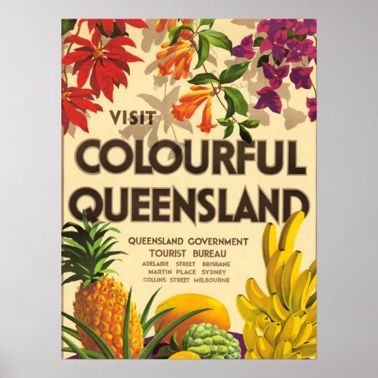 Colourful Queensland, Australia Poster (Vorne)