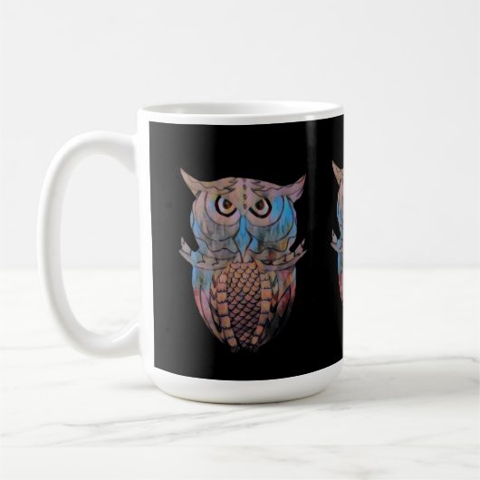Colourful Quirky Owl Mug Coffee Tea Kaffeetasse (Links)