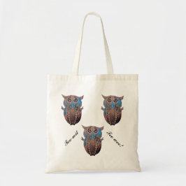 Colourful Quirky Owl Tote Bag Tragetasche
