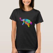 Colourful Rainbow Ankylosaurus Dinosaur T-Shirt (Vorderseite)