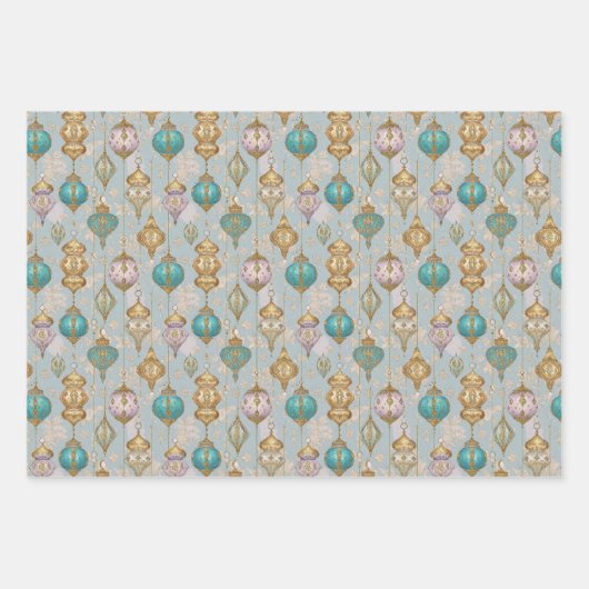 Colourful Ramadan & Eid Lantern Wrapping Paper Geschenkpapier Set (Vorderseite)