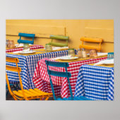 Colourful restaurant tables poster (Vorne)