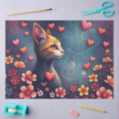 Colourful Romantic Cats Tissue Paper Seidenpapier (Basteln)