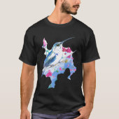 Colourful Shapes Local Wing Bird Flying Hummingbir T-Shirt (Vorderseite)