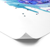 Colourful Snake Watercolor Artwork Poster (Ecke)