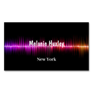Colourful Sound Waves Magnetische Visitenkarte