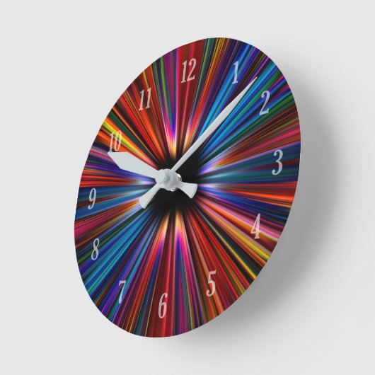Colourful starburst explosion pattern runde wanduhr (Winkel)