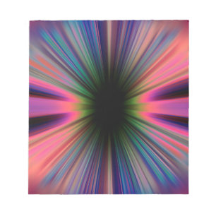 Colourful sunburst rays notizblock