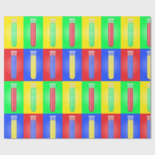 Colourful Test Tubes Geschenkpapier (Flach)