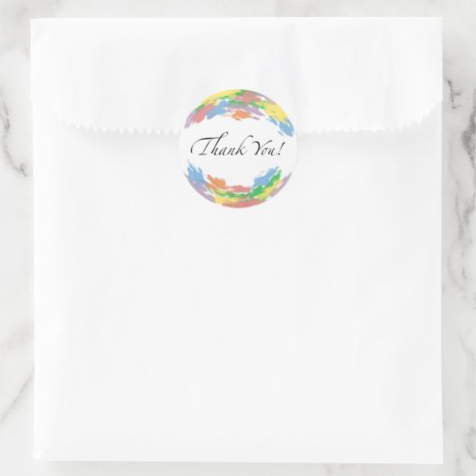 Colourful Thank You Sticker (Tasche)