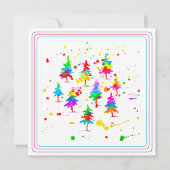 Colourful Trees Feiertagskarte (Vorderseite)