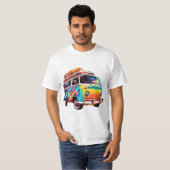 Colourful VW Campervan  T-Shirt (Vorne ganz)