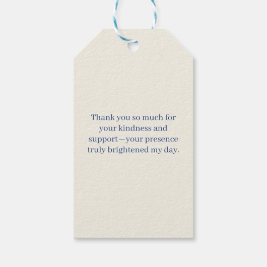 Colourful Watercolor Pastel Floral Geschenkanhänger (Rückseite)