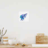 Colourful Whale Watercolour Art Poster (Küche)