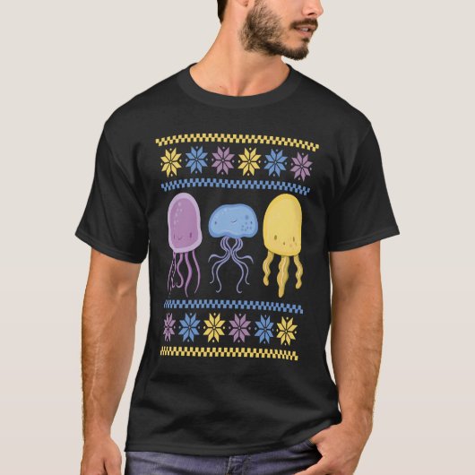 Colourful Xmas outfit with three different jellyfi T-Shirt (Vorderseite)