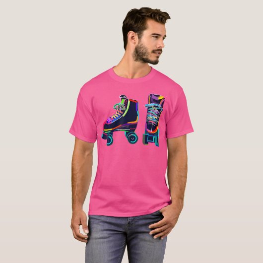 Colourfull Roller Skate Rollerskate Skating T-Shirt (Vorne ganz)